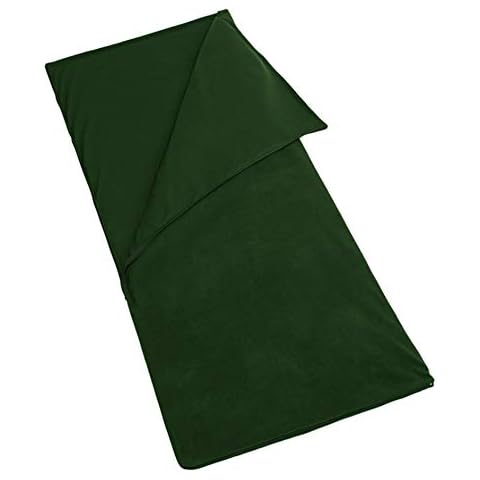 Blanketswarm Microfiber Fleece Zippered Sleeping Bag Lightweight Travel Sheet Liner or Blanket with Carry Storage Bag for Outdoor Camping Cold Weather Climates Cover