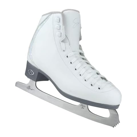Riedell Sparkle Ice Skates - Recreational Soft Beginner Figure Ice Skates | Snow | Size 10 Cover