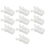 Gdfnmogo Abfalleimer-Verriegelung, selbstschließender Schalter, Ersatzverschluss, Reparatur-Clip für Küchenabfalleimer, Auto-Brillenetuis, Aufbewahrungsboxen und O(Weiß, 10 Stück)