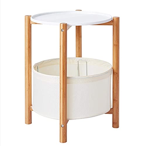 Bout de canapé mobile blanc pour optimiser le rangement du salon et de la chambre - 2