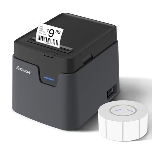 CLABEL Label Maker, Thermal Barcode Printer with No Bound Consumables,...