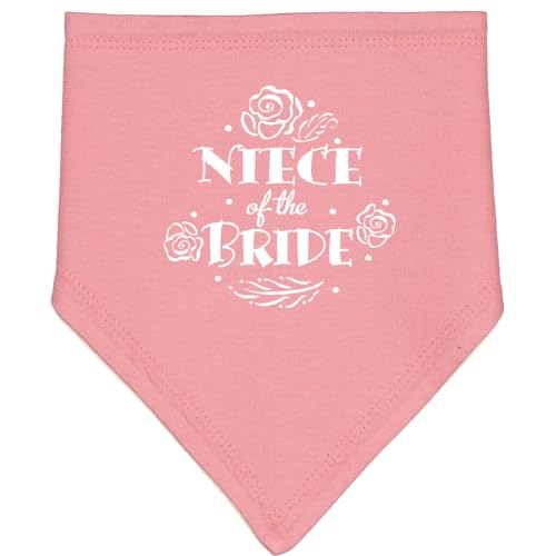 inktastic Niece Of the Bride- Roses and Leaves Baby Bandana Bib