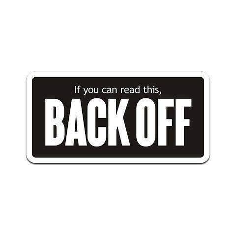 NTICKER Back Off Helmet Decals Cover