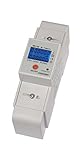 Tageszähler B+G E-Tech DRS255B - LCD digitaler Wechselstromzähler Stromzähler mit Tageszähler 5(50) A für Hutschiene mit S0 Schnittstelle 1000imp./kWh