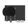 Killerspin SVR 2U Black Paddle Set of 2 Rackets with 4 Balls and Foam Protective Paddle Storage Case