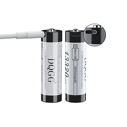 MLGBDC 1?8?6?5?0 Rechargeable Battery USB C 3.7?Volts 3600mAh(13320mWh) B?u?t?t?on Top for Headlamp Flashlight. (2 PCS)