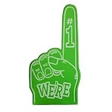 Mano De Espuma Para Dedos: Accesorio Universal Grande Para Porristas, Guante De Abanico Suave Y Colorido, Cómodo Soporte De Espuma | Evento Deportivo Con El Dedo Número Para Juegos En Estadios Con