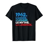 Cadeau Anniversaire Millésime 1962 Année Homme Mythe Légende T Shirt