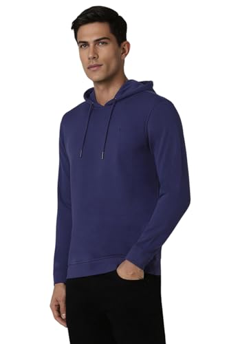 Image of Van Heusen Men's Hooded Neckline Full Sleeve Premium Cotton Blend Sweatshirt for Men | Effortless Styling | Comfort Wear