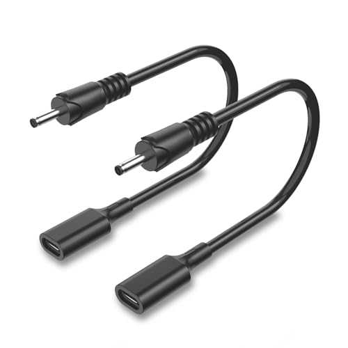 Câble USB C vers CC 3,5mm x 1,35mm femelle mâle 15W 5V pour routeur et ventilateur, lot de 2