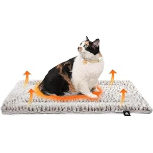 MORA PETS Self Heating Cat Bed Heated Cat Blanket Washable Warming Pet Pad Electric-Free Heat Bed Puppy Cushion Christmas Small Thermal Mat Reversible 70 x 46 cm