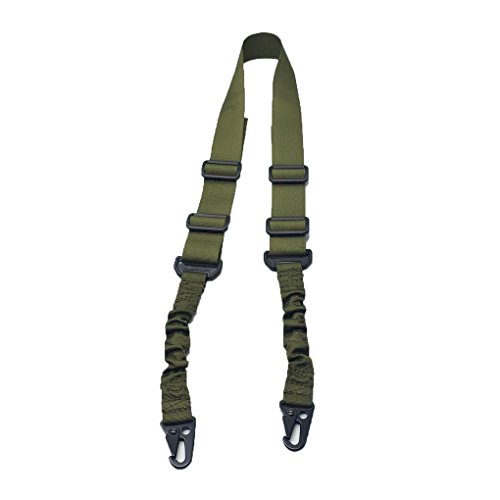 Fuwok, ZSGS02, tracolla regolabile a 2 punti per fucile tattico, softair, fucile per il paintball, fucile da caccia, realizzata in nylon, ArmyGreen