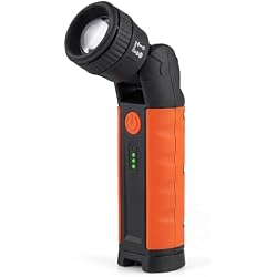Rechargeable Flashlights High Lumens, LED Flashlight with Zoomable & 180° Swivel Head, 3 Brightness Modes, IP54 Waterproof IK08 Impact-Resistant Magnetic Flashlight for Emergency, Camping, Home Use