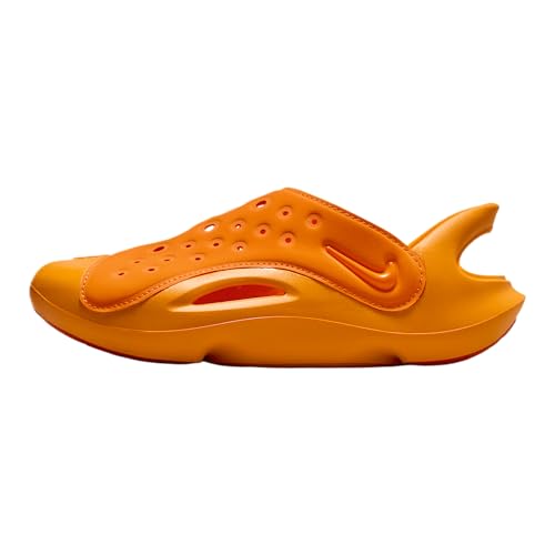 Nike Aqua Swoosh Big Kids' Sandals (FV6363-800, Orange Peel/Picante Red/Orange Peel)