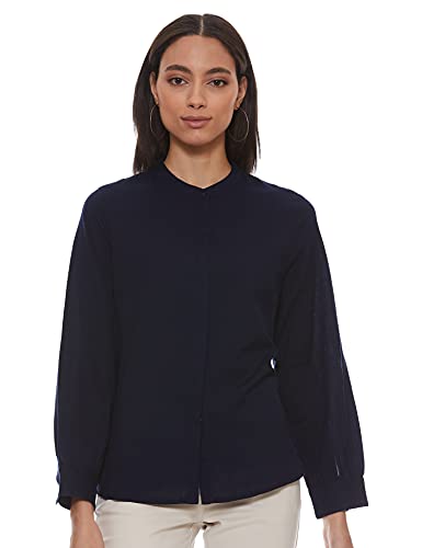 Desi Belle Women’S Regular Shirt (Dbctsht-1_Navy L)