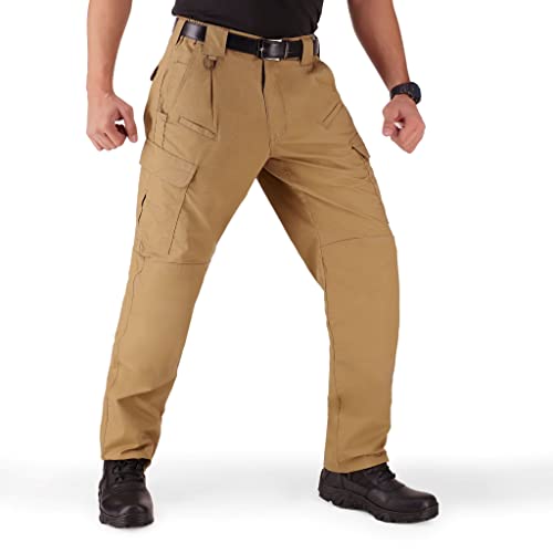 Whiteduck Mens Tactical Pants Ripstop Stretch Water Resistant With 13 Pockets Cargo Work Pants For Men- Military Hiking Outdoor (W38 L36 Khaki) #TOP9