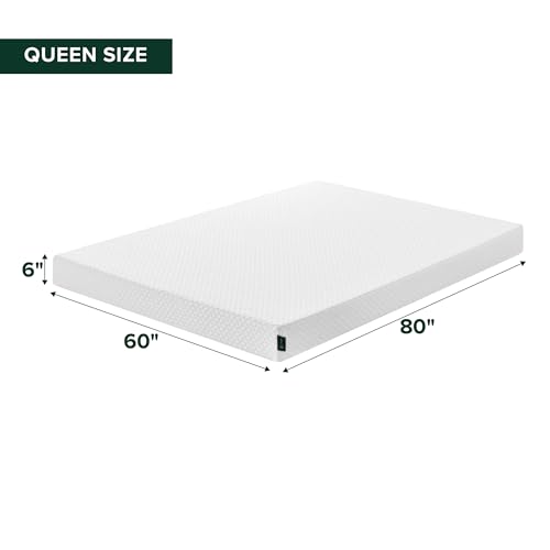 Zinus 6 Inch Queen Cooling Essential Memory Foam Mattress [NewVersion], Fiberglass Free, Medium Feel, Breathable Cooling Layers, Certified Safe Materials - Thumbnail 2