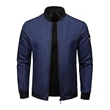 ZACOLLAN Men Jacket Men Regular Fit Classic Trend Outdoor Jacket Men Light Comfortable Casual Long Sleeve Jacket Men Youth Fashion Urban Transition Jacket B-Blue 4XL