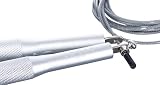 Brandsseller Skakanka fitness ze stali 3 m regulowana z przegubem kulowym 360 stopni Speed Rope Rope Skipping & normalne skakanie na skakance wraz z przykładem ćwiczeń