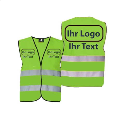 Social Netwear Warnweste/Sicherheitsweste in verschiedenen Farben - personalisiert | IHR Logo - IHR Text | farbig bedruckbar mit Text und/oder Logo | mit Reflex-Leuchtstreifen