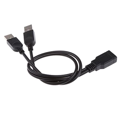 Image of ATORSE 30cm USB-A Female to 2Port USB Male Y-Splitter Extension Adapter Cable