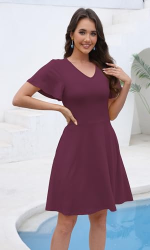 Image of COSSEN Summer Casual T Shirt Dress for Women, Violet Purple, Small