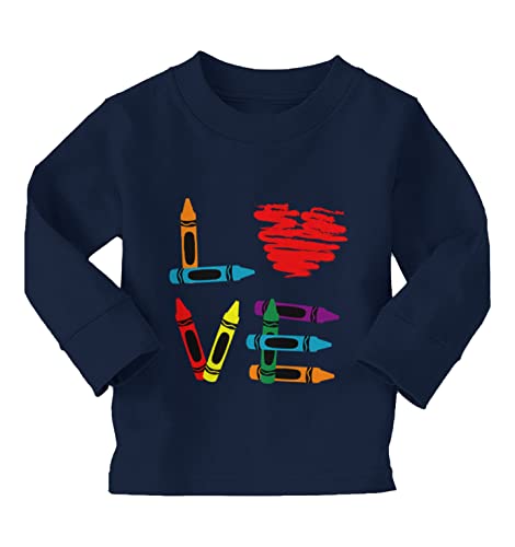 Love Crayons - Heart Coloring Book Infant/Toddler Cotton Jersey T-Shirt