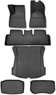 SUPER LINER All-Weather Floor Mats for Tesla Model 3 2021-2022 Custom Fit Cargo Liner Rear Cargo Tray Trunk Mats Interior Accessories