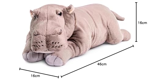 lilizzhoumax Nilpferd XXL Kuscheltier 46cm Weiches Nilpferd Plüschtier Kawaii gewichtetes Plüsch Stofftier Spielzeug Kissen Dekoration Weihnachten Geburtstagsgeschenk für Kinder Babys Mädchen Jungen