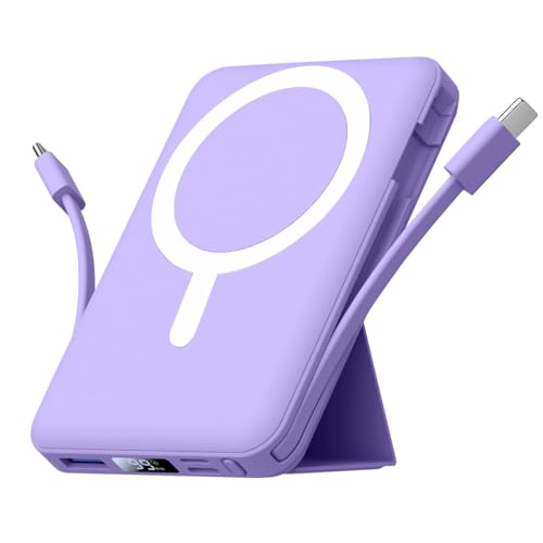 Azmuth Power Bank, per Magsafe Powerbank iPhone 10000mAh, Caricatore Portatile Magnetico Wireless Ricarica Rapida con Display LED Batteria Esterna per iPhone 17/16/15/14/13/12/Pro/Pro Max