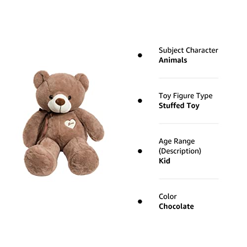 Teddy Bear Stuffed Animals Super Soft And Sweet Love Plush Bear Toy 32" Chocolate By Ibonny #TOP7