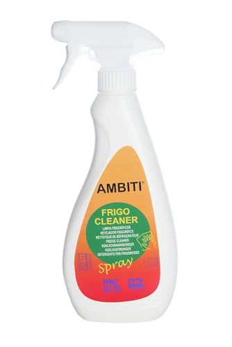 Ambiti | Frigo Cleaner | Spray Limpiador de Frigoríficos y Neveras | Elimina Olores y Desinfecta | Con Fragancia a Limón | Ideal para Frigoríficos, Microondas y Superficies de Cocina | 500 ml