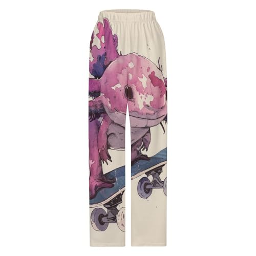 Violet Axolotl SkateboardingChildren's Casual Pajamas110CM3