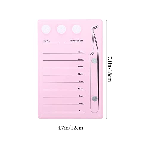 Beaupretty Grafted Eyelash Magnetic Suction Acrylic Lash Tile Hand Plate Lash Pallet Beauty Eyelash Magnetic Eyelash Plate (Pink) - Image 2