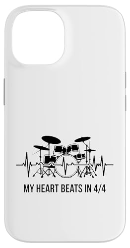 My Heart Beats In 4/4 Drummer Drum Kit Ritmo Custodia per iPhone 14
