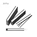 MECCANIXITY Label Holders 0.5'' x 4'' C Channel Rubber Magnetic for Metal Shelves Organize, Office File Cabinets Pack of 30
