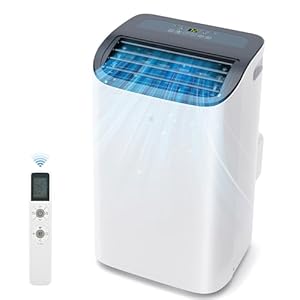 Mobile Klimaanlage 12000 BTU mit Abluftschlauch | 3-in-1 Mobiles Klimagerät: Kühlen, Entfeuchten, Ventilieren | 4-Stufen-Lüfter | 410 m³/h | Energieeffizienzklasse A | [Energieklasse A]