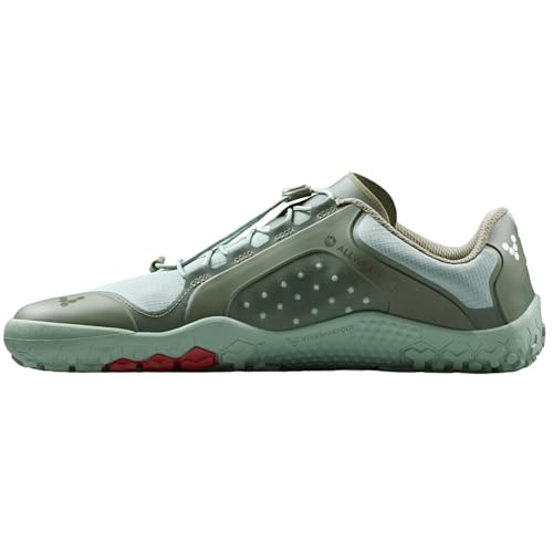 VIVOBAREFOOT Primus Trail III All Weather FG Womens Moss (209305-11) Grüne Barfußschuhe für Damen, Bequeme Outdoor-Schuhe, schnelle Schnürung, wasserdicht, Gr 40 EU