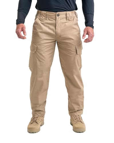 Calça New Combat Tática, Invictus, Ripstop 65% Poliéster 35% Algodão, TecFlex, 6 Bolsos Multifuncionais, Zíper YKK, Modelagem Regular, 560g (BR, Numérico, 40, Regular, Regular, Cáqui)