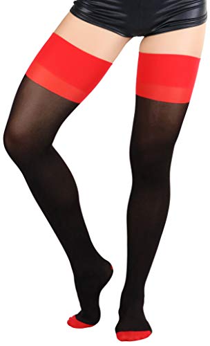 Image of ToBeInStyle Nylon Two Toned Cuban Heel Closed Toes Stockings