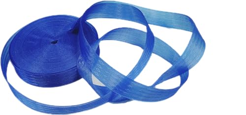 Nylon Plastic Niwar Fabric Roll Patti Patta for Bags Piping Handle Folding Bed Chair Making, Round, Multicolor, 2 Inch Plain, 80 Meters, Pack of 1 (2 Inch Plain, Blue)