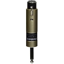 Shure A85F Line Matching Transformer - Low Z Female XLR to High Z 1/4-Inch Phone Plug Connects a Balanced Low Impedance Microphone Output to an Unbalanced High Impedance Input