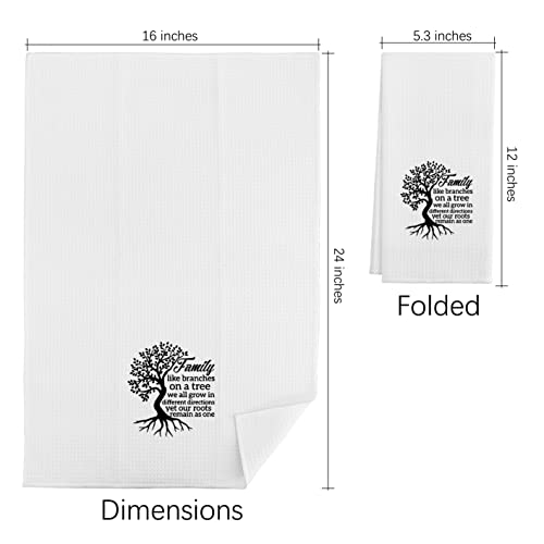 Family Like Branches On A Tree Kitchen Towels Tea Towels, 16 X 24 Inches Cotton Modern Dish Towels Dishcloths, Dish Cloth Flour Sack Hand Towel For Farmhouse Kitchen Decor,Housewarming Gifts,Mom Gifts #TOP3
