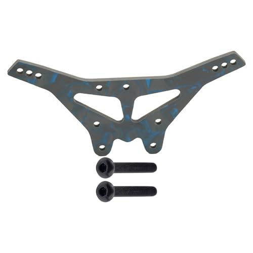 Tour d'amortisseur arrière RC en carbone forgé bleu 3mm : finie la flexion sur Losi 22S