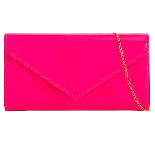 Pochette da donna in vernice tinta unita