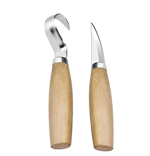 Set di scalpelli Set di strumenti for coltelli da intaglio del legno for principianti, include coltello a uncino da intaglio con coltello da intaglio con custodia protettiva for trucioli Artisti