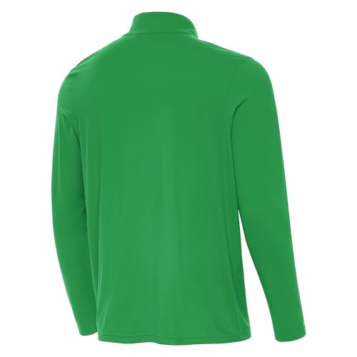 Antigua Men's Kelly Green Detroit Lions St. Patrick's Day Intent Quarter-Zip Pullover3