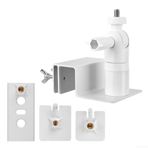 Elegante soporte de canalón para anillo, para Arlo, para EufyCam diseño estético en blanco y negro para exterior del hogar (blanco)