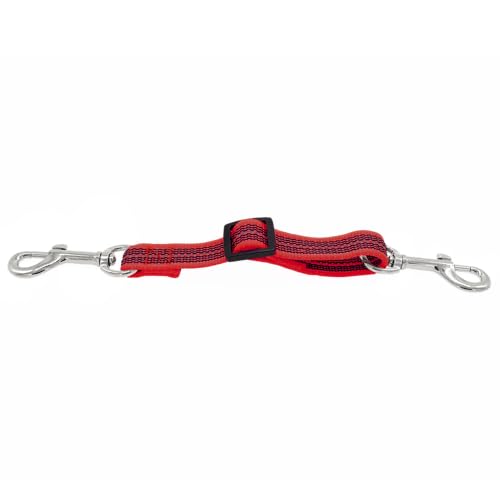 Herm. Sprenger Prong Collar Safety Clip with Reflective Stripes 6-8 - Pack of 1 Dog Leash Safety Strap - Enhanced Durability for Secure Leash Connection - Ideal for Safe Walk and Training (red)