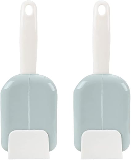 BeFunky Rice Cooker Spoon, Automatic Non- Stick Spatula Rack with Soft Grip Handle for Ice Flour Rice Popcorn Pet Food (Blue, Pack of 2)